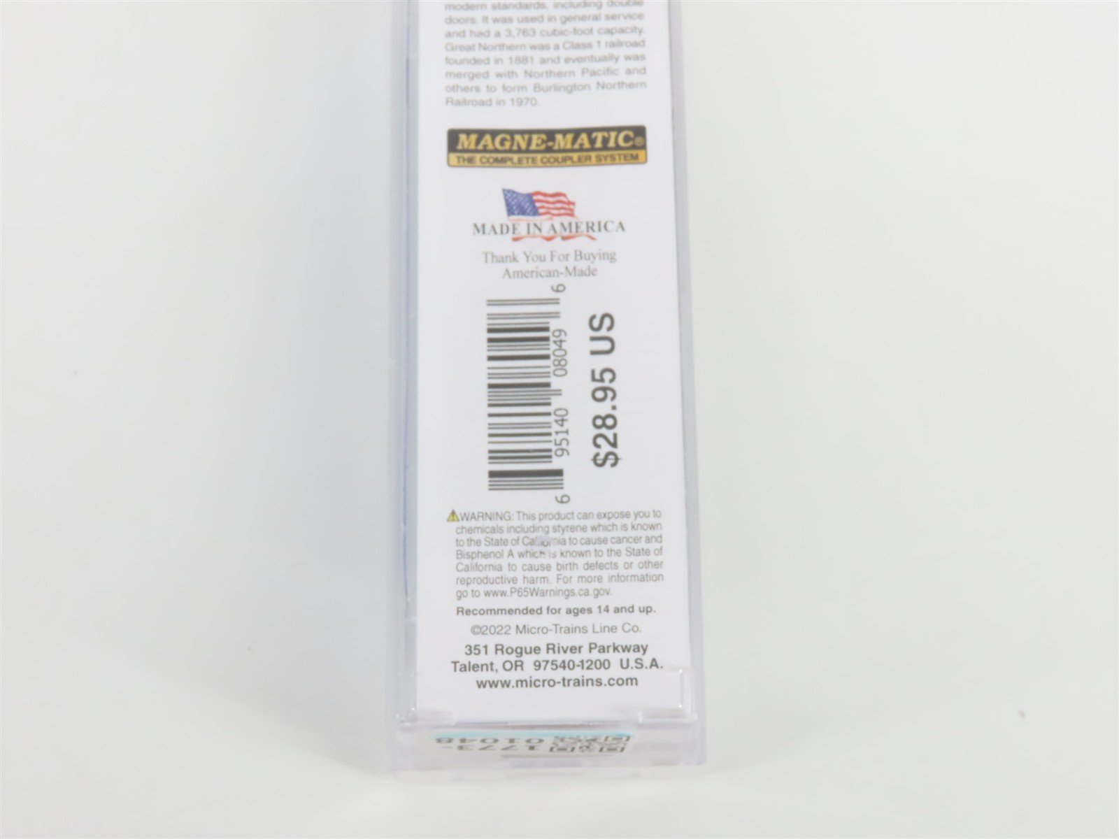 N Scale Micro-Trains MTL 06800520 GN Great Northern Big Sky Blue Box Car #4007