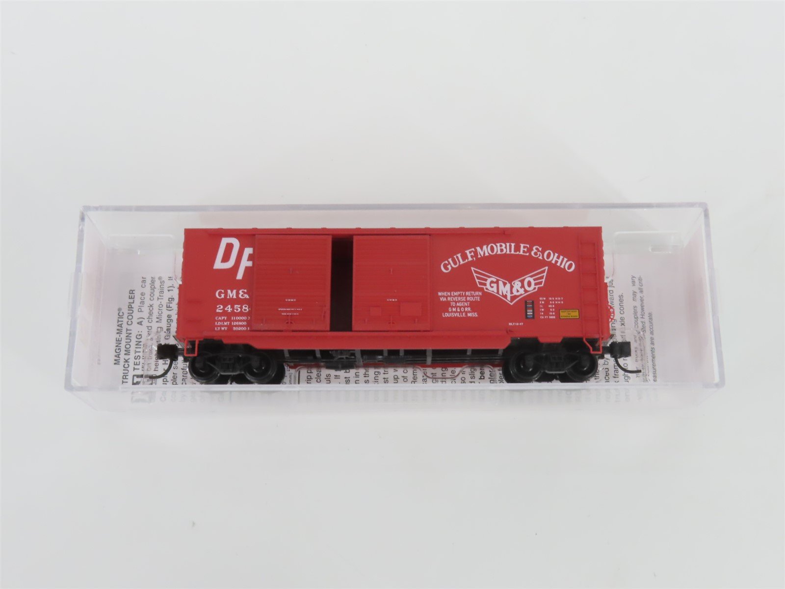 N Scale Micro-Trains MTL 06800530 GMO Gulf Mobile & Ohio 40' Box Car #24584