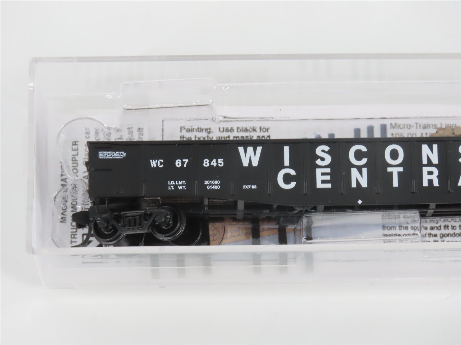 N Scale Micro-Trains MTL 10500410 WC Wisconsin Central 50' Gondola #67845