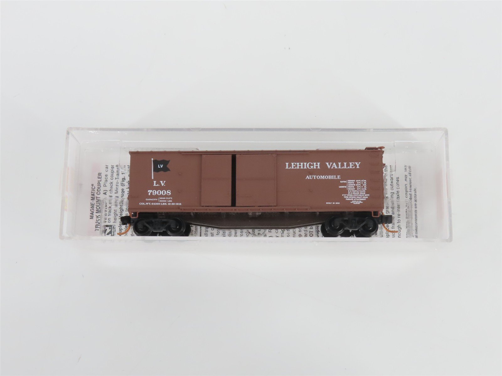 N Scale Micro-Trains MTL 04100020 LV Lehigh Valley 40' Wood Box Car #79008