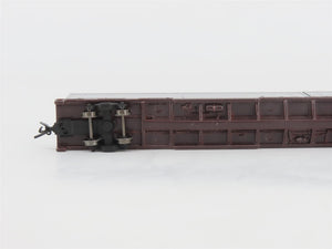 N Scale Con-Cor 0001-01207UN Undecorated Flat Car w/ 2 Sea Containers