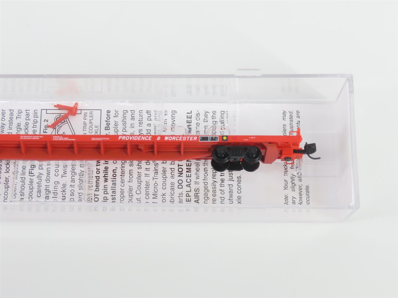 N Scale Micro-Trains MTL 07100592 PW Providence & Worcester 89' Flat Car #105519