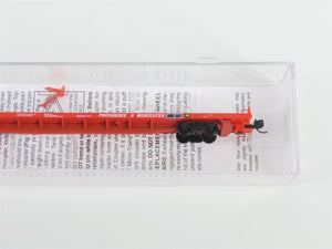 N Scale Micro-Trains MTL 07100592 PW Providence & Worcester 89' Flat Car #105519