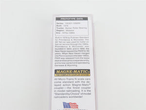 N Scale Micro-Trains MTL 07100592 PW Providence & Worcester 89' Flat Car #105519