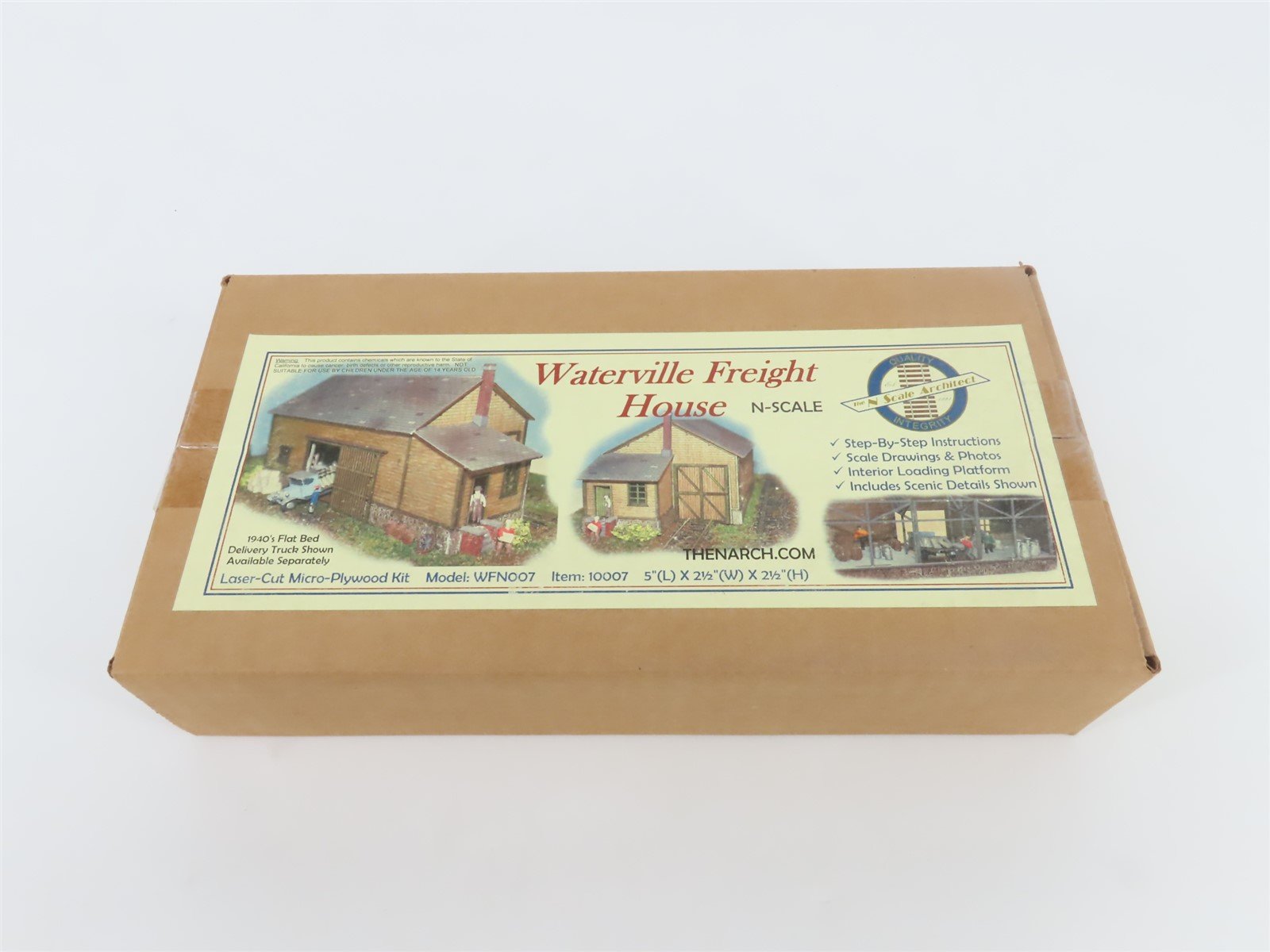 N 1/160 Scale The N Scale Architect Kit 10007 Waterville Freight House - SEALED