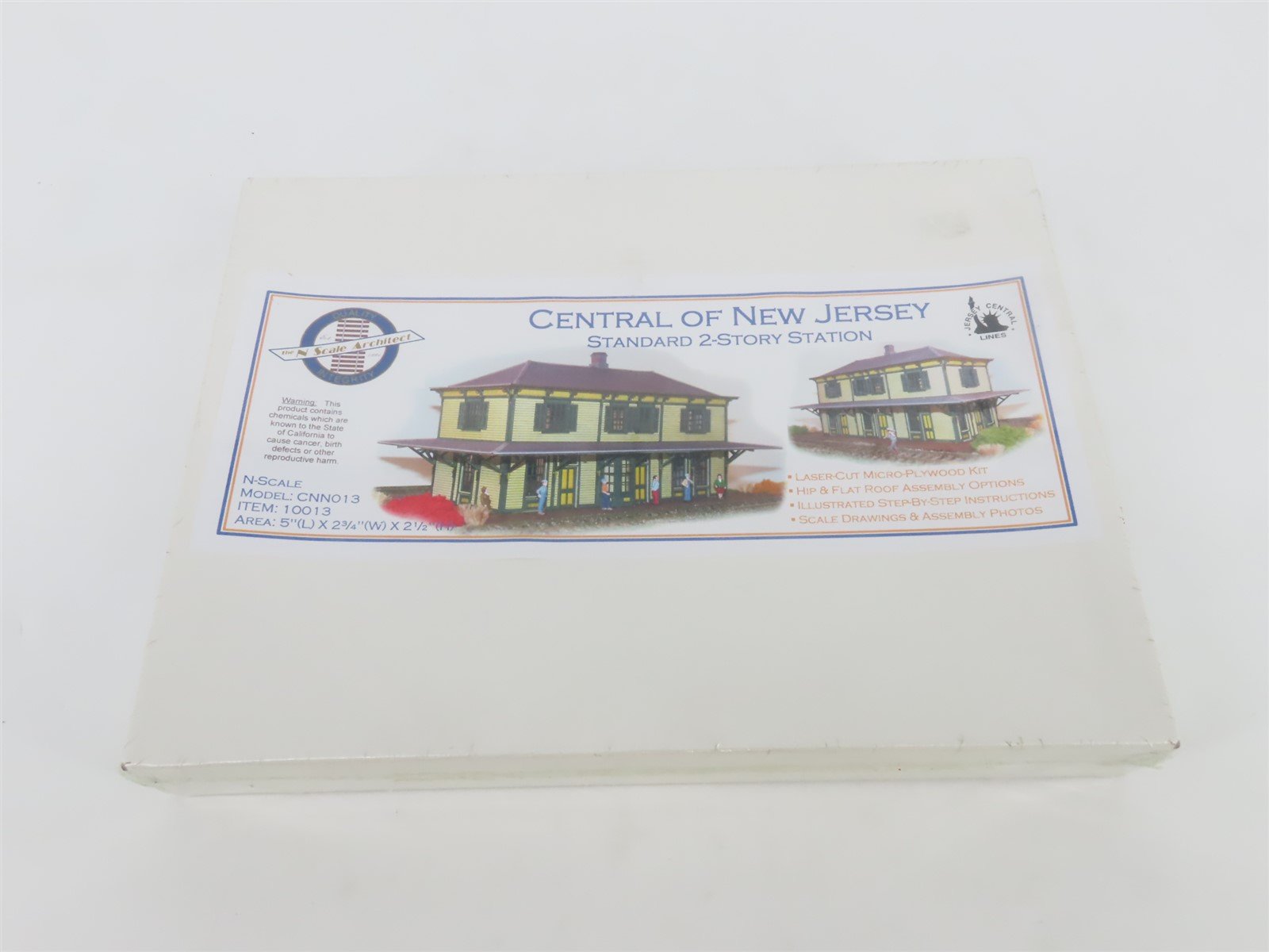 N Scale Architect Kit 10013 Central Of New Jersey Standard 2-Story Station