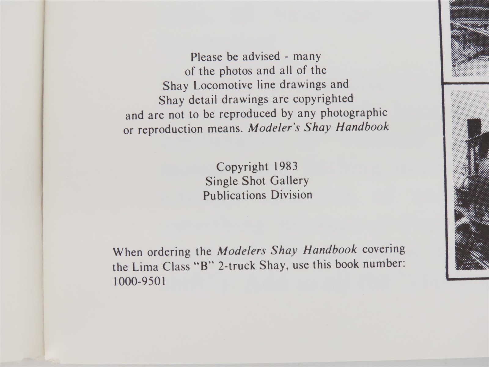Modeler's Handbook: Class B Shay Model by Richard W. Appel ©1983 SC Book