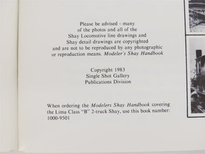 Modeler's Handbook: Class B Shay Model by Richard W. Appel ©1983 SC Book