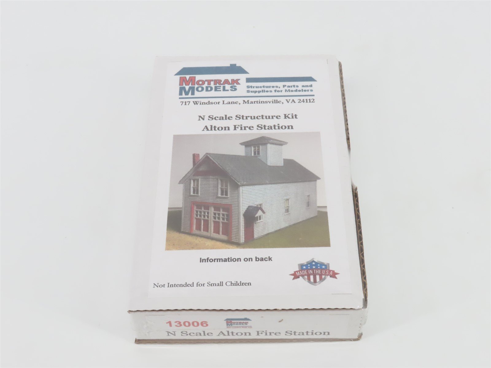 N 1/160 Scale Motrak Models Laser-Cut Kit 13006 Alton Fire Station - SEALED