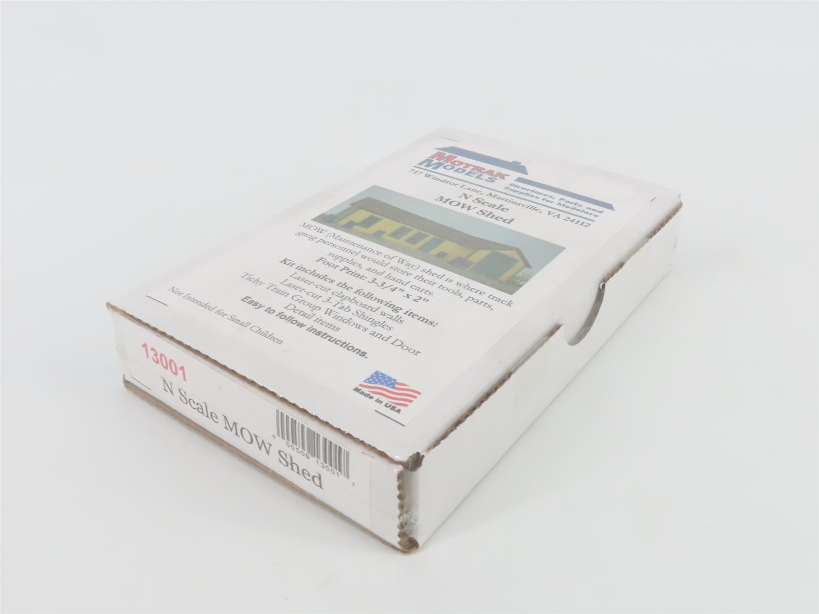 N 1/160 Scale Motrak Models Laser-Cut Kit 13001 MOW Shed - SEALED