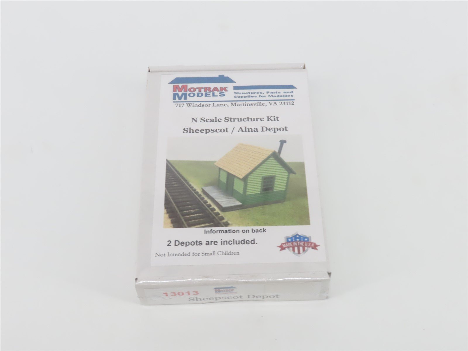 N 1/160 Scale Motrak Models Laser-Cut Kit 13013 Sheepscot/Alna Depot - SEALED
