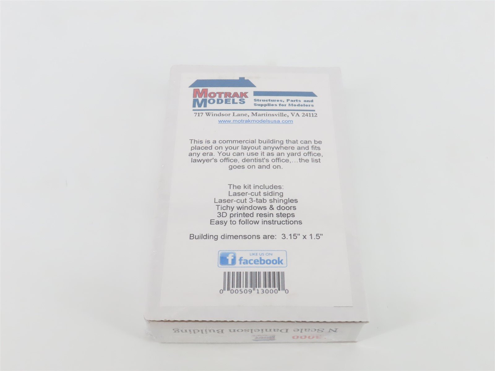 N 1/160 Scale Motrak Models Laser-Cut Kit 13000 Danielson Building - SEALED