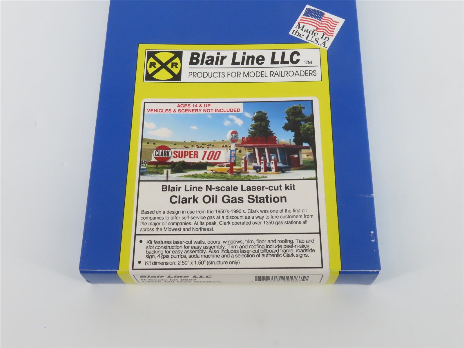 N 1/160 Scale Blair Line LLC Laser-Cut Kit 087 Clark Oil Gas Station
