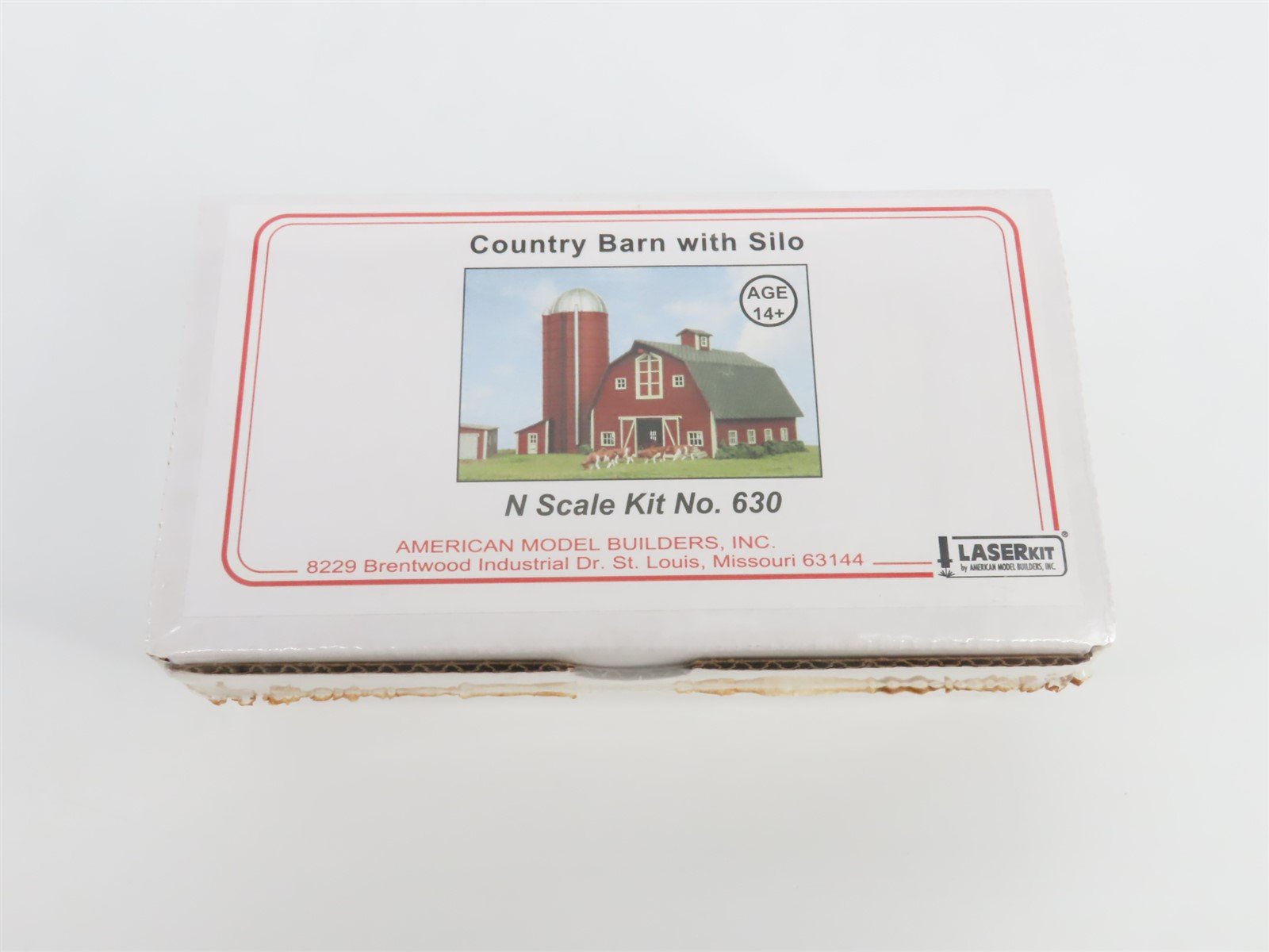 N Scale American Model Builders LaserKit 630 Country Barn with Silo - SEALED
