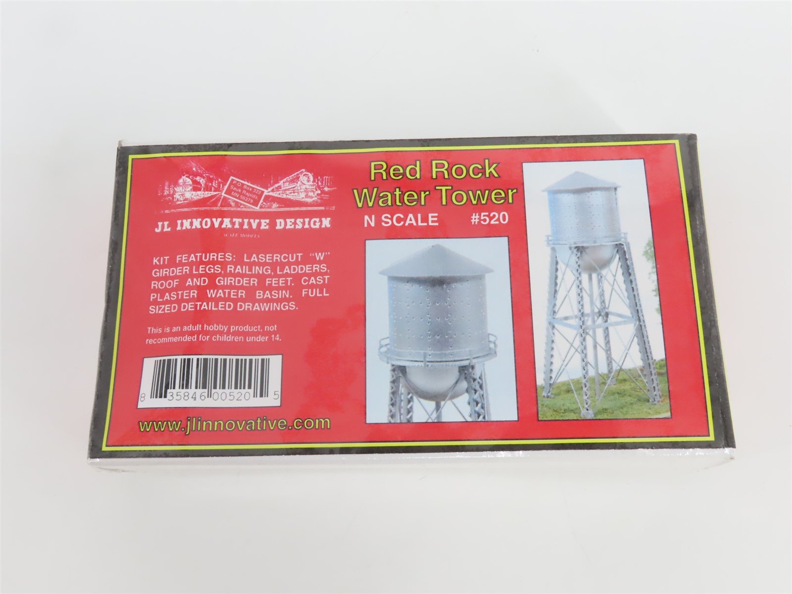 N 1/160 Scale JL Innovative Design Kit 520 Red Rock Water Tower - SEALED