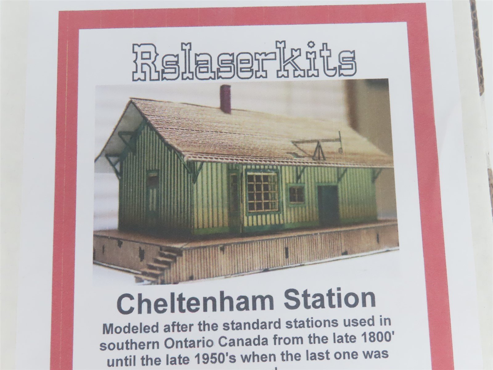 N 1/160 Scale Rslaserkits Kit 3024 Cheltenham Station - SEALED