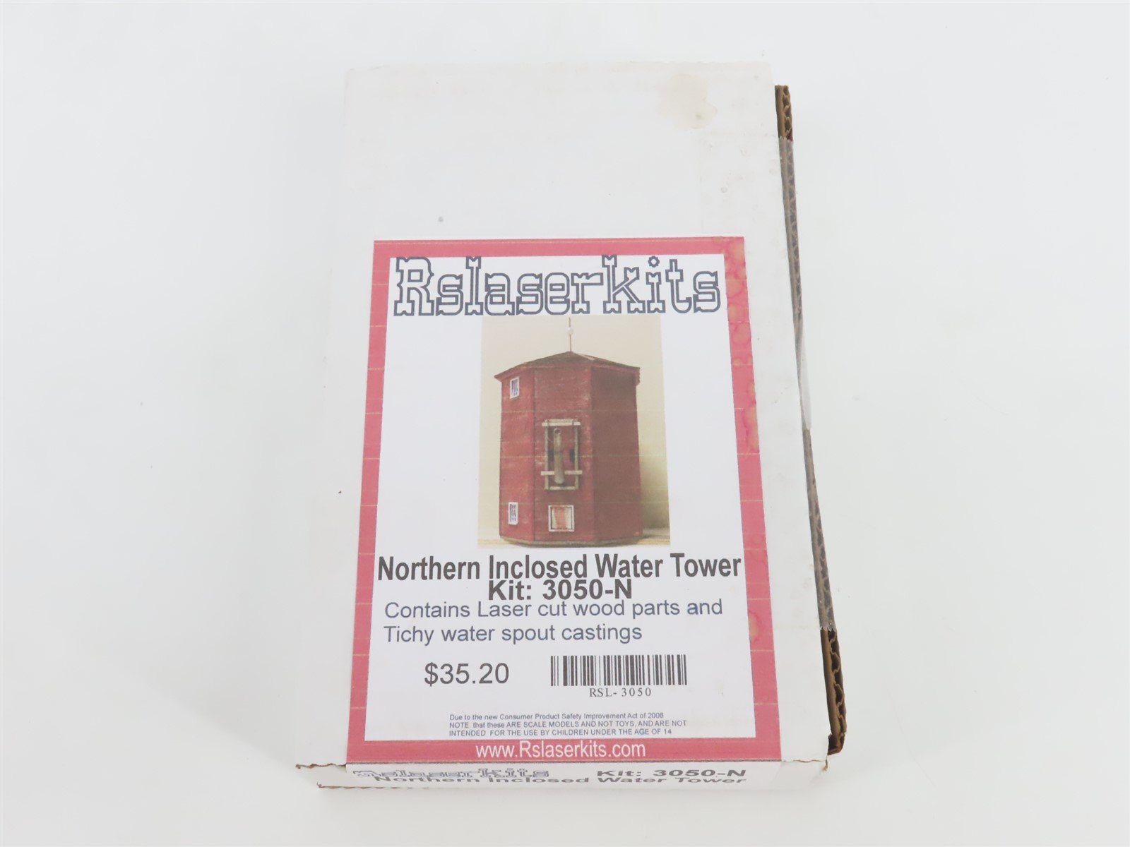 N 1/160 Scale Rslaserkits Kit 3050-N Northern Enclosed Water Tower - SEALED