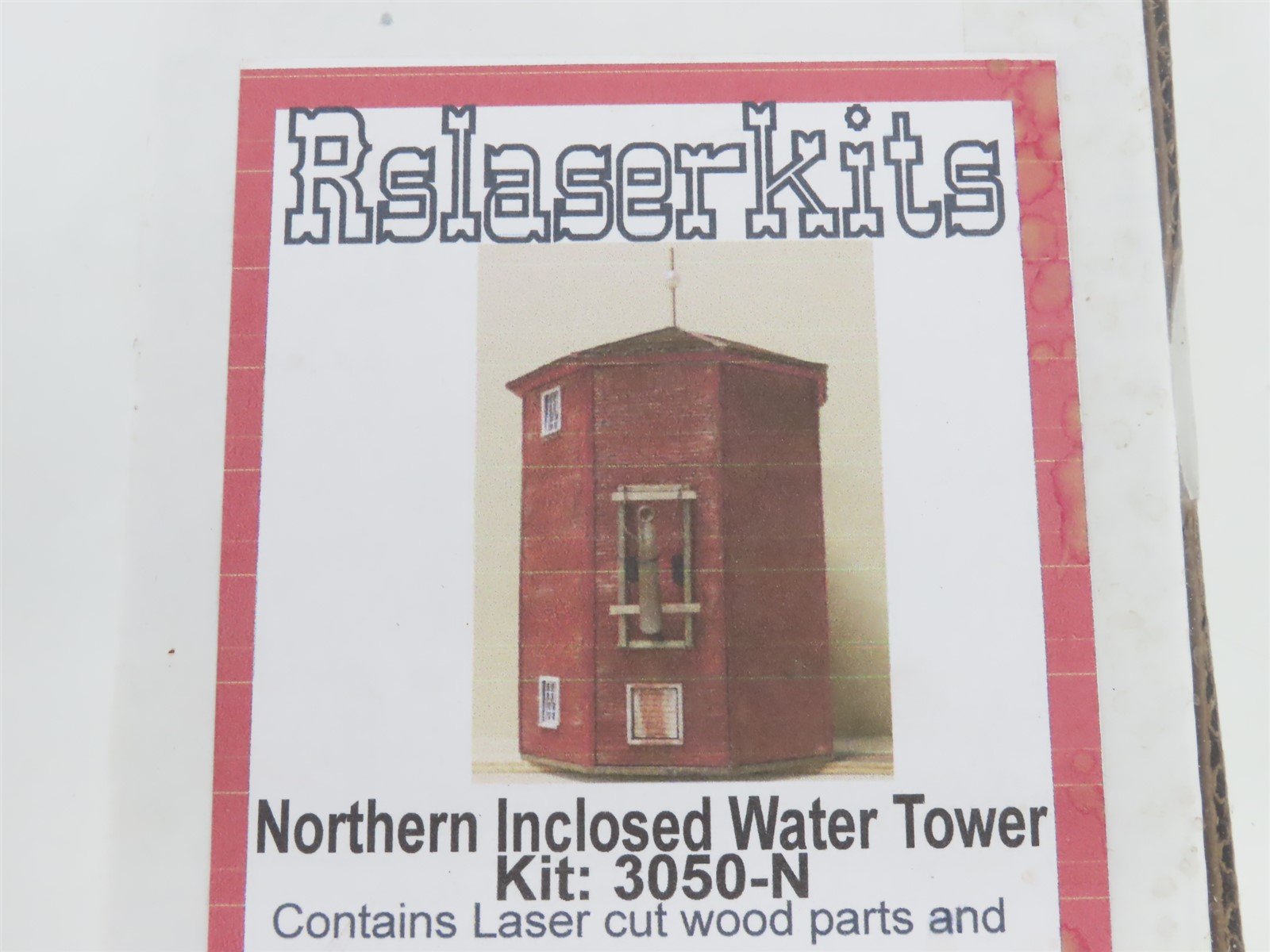 N 1/160 Scale Rslaserkits Kit 3050-N Northern Enclosed Water Tower - SEALED