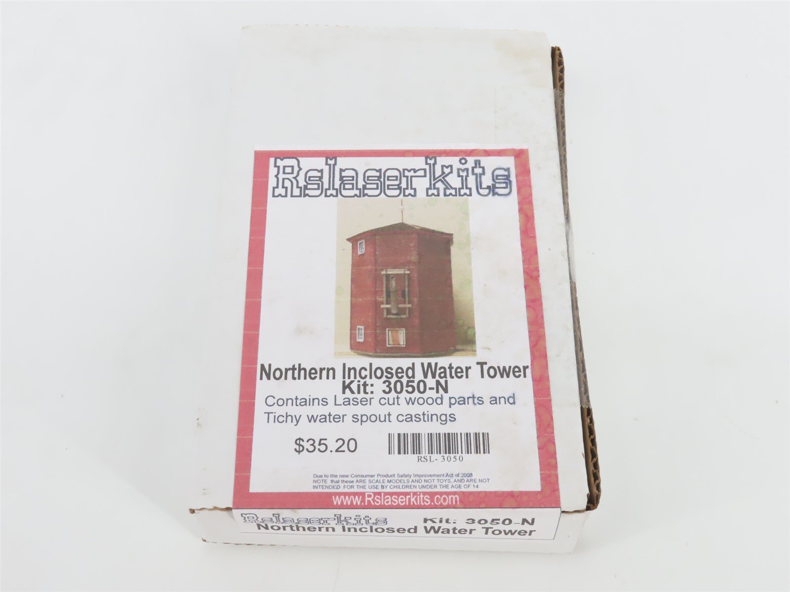 N 1/160 Scale Rslaserkits Kit 3050-N Northern Enclosed Water Tower - SEALED