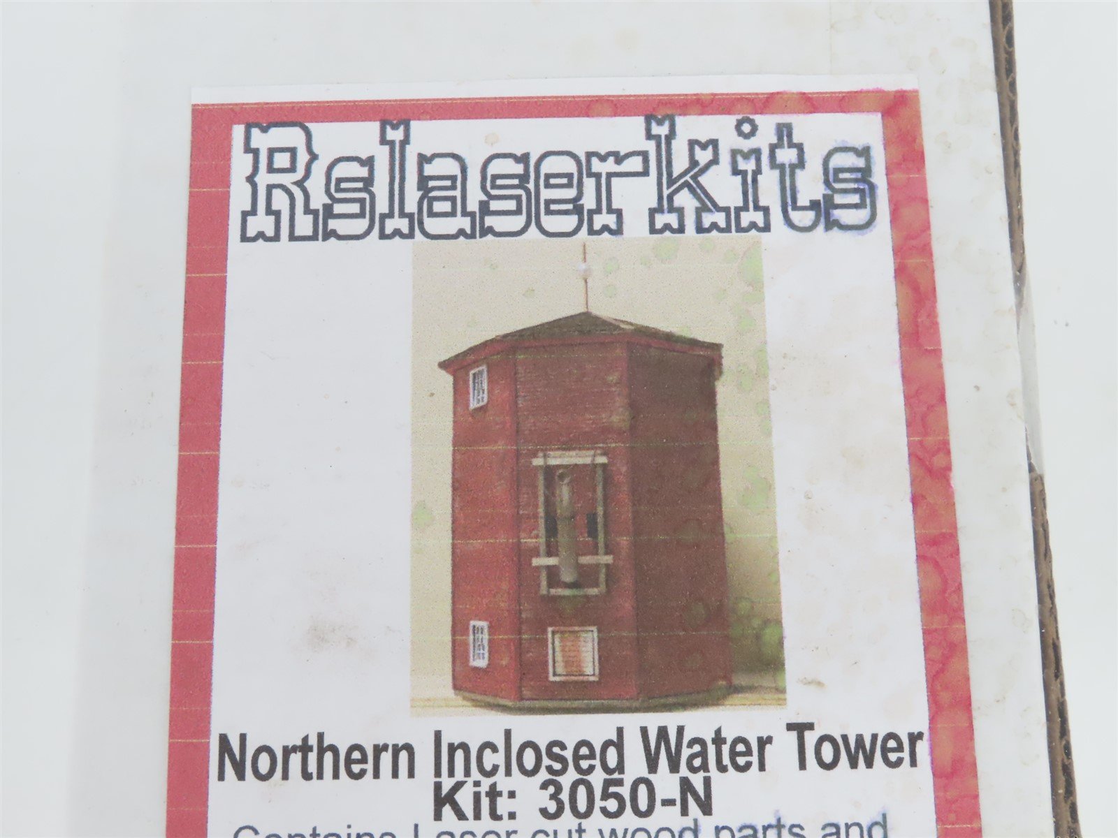 N 1/160 Scale Rslaserkits Kit 3050-N Northern Enclosed Water Tower - SEALED