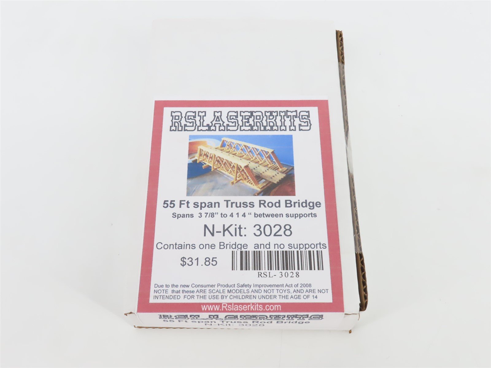 N 1/160 Scale Rslaserkits Kit 3028 55' Span Truss Rod Bridge - SEALED