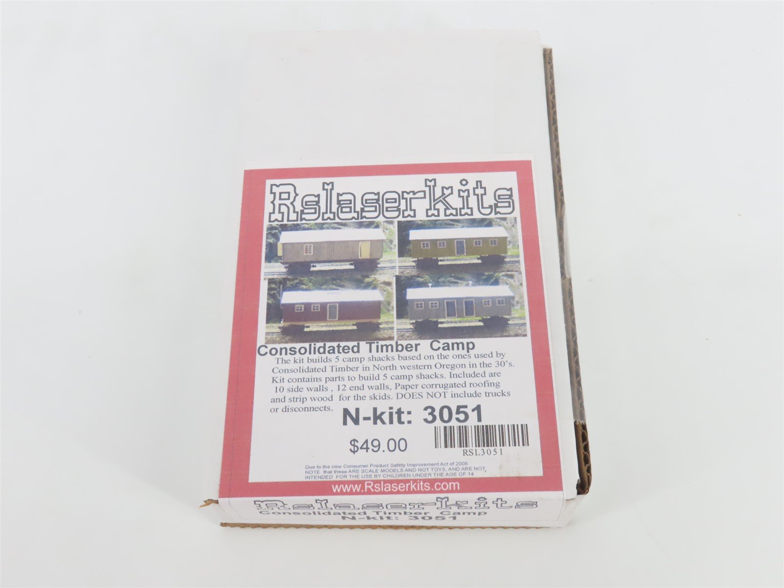 N 1/160 Scale Rslaserkits Kit 3051 Consolidated Timber Camp - SEALED