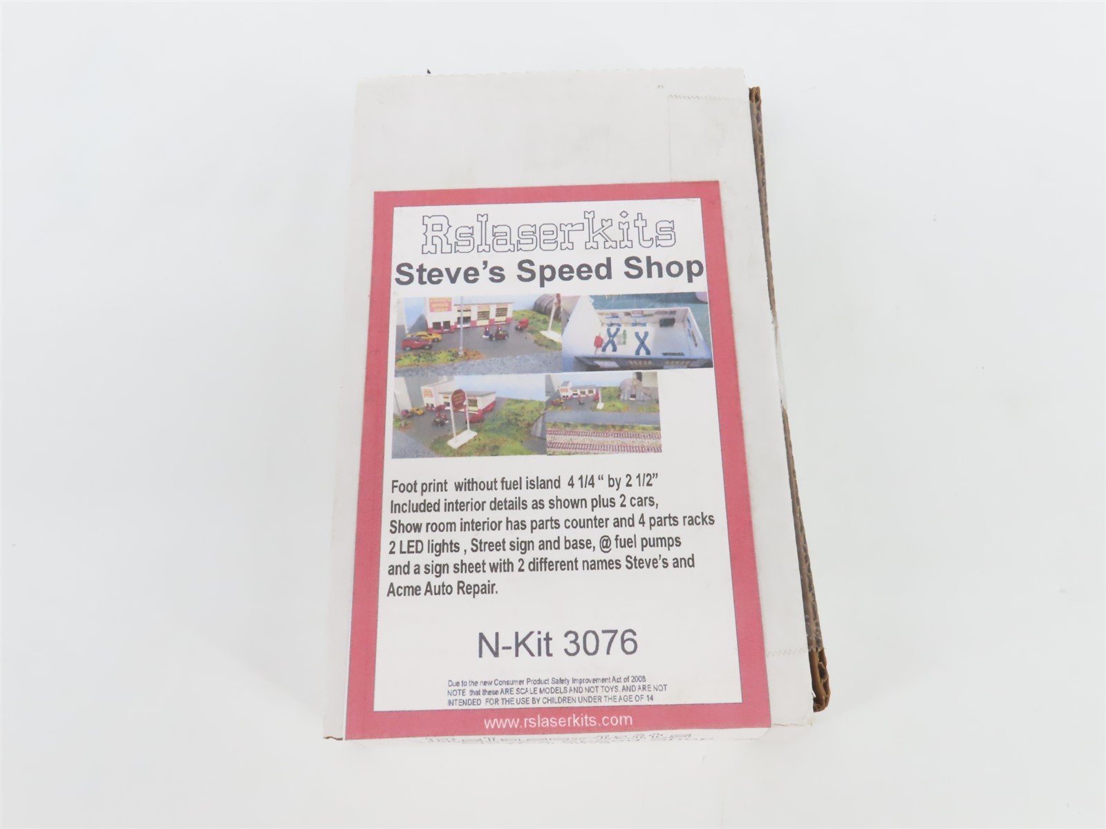 N 1/160 Scale Rslaserkits Kit 3076 Steve's Speed Shop w/ Interior & LED - SEALED