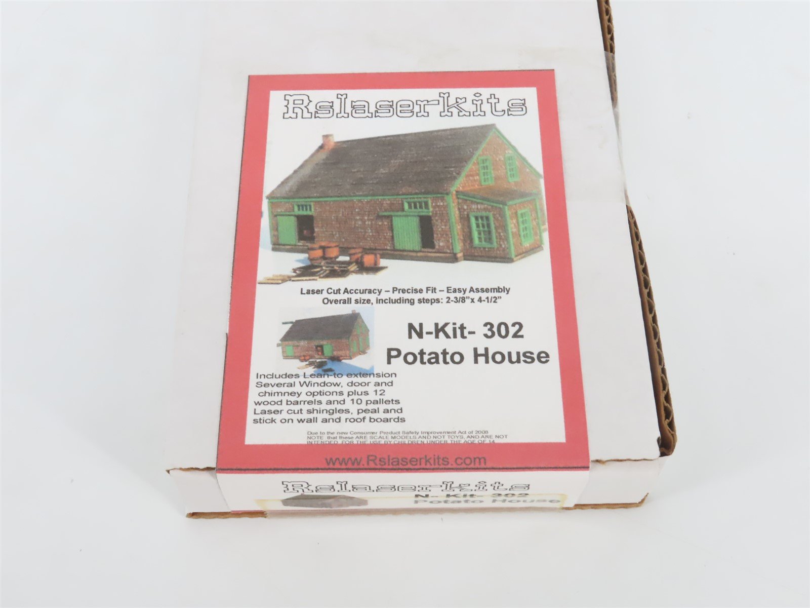 N 1/160 Scale Rslaserkits Kit 302 Potato House - SEALED