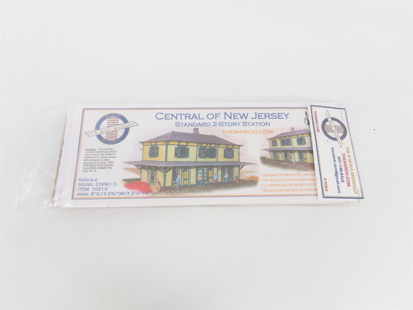 N Scale The N Scale Architect Kit 10013 CNJ Standard 2-Story Station - SEALED