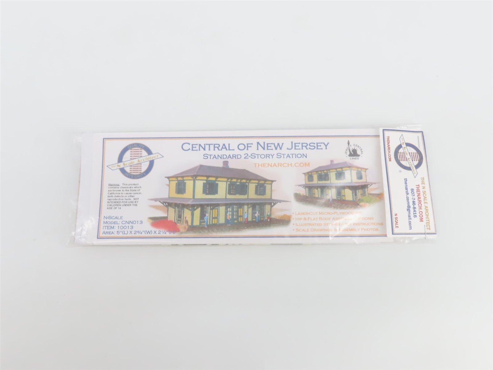N Scale The N Scale Architect Kit 10013 CNJ Standard 2-Story Station - SEALED