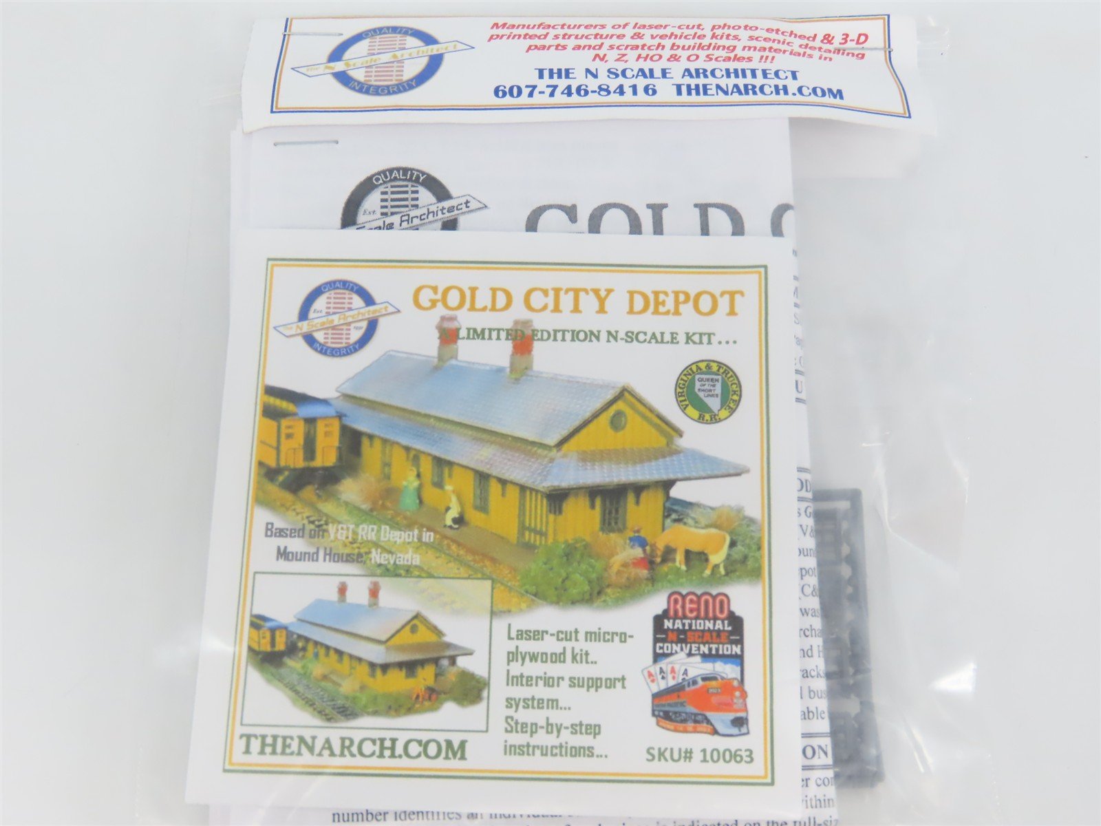 N Scale Architect Laser Kit #10063 Gold City Depot Building