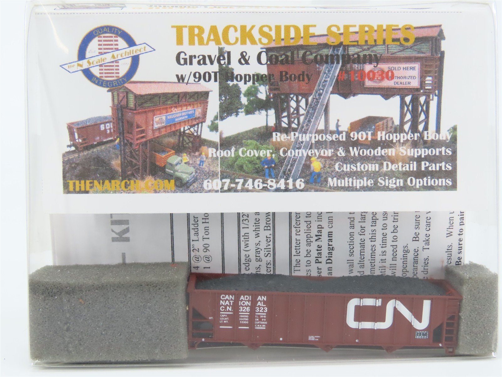 N Scale Architect Trackside Kit #10030 Gravel & Coal Co. w/ Converted Hopper