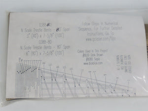 N 1/160 Scale TR Hobby Products Laser Kit #0388-80 Laser Cut 80' Timber Trestle