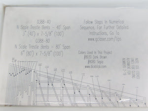 N 1/160 Scale TR Hobby Products Laser Kit #0388-40 Laser Cut 40' Timber Trestle