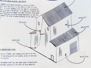 N 1/160 Scale Burt Industries Kit #90128 Modular Farmers Co-op Grain Elevator