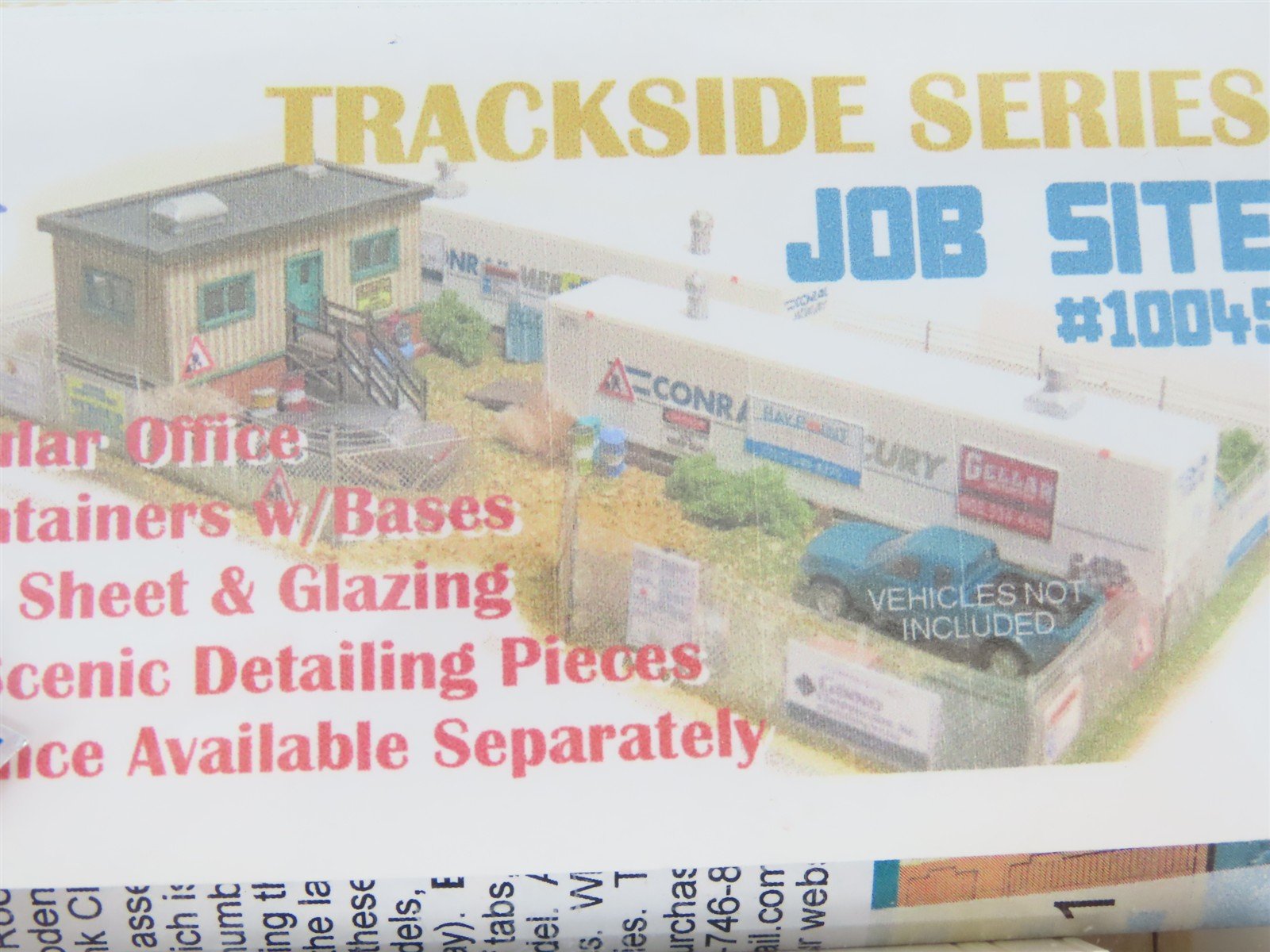 N Scale Architect Trackside Kit #10045 Job Site w/ Conrail Mercury Containers