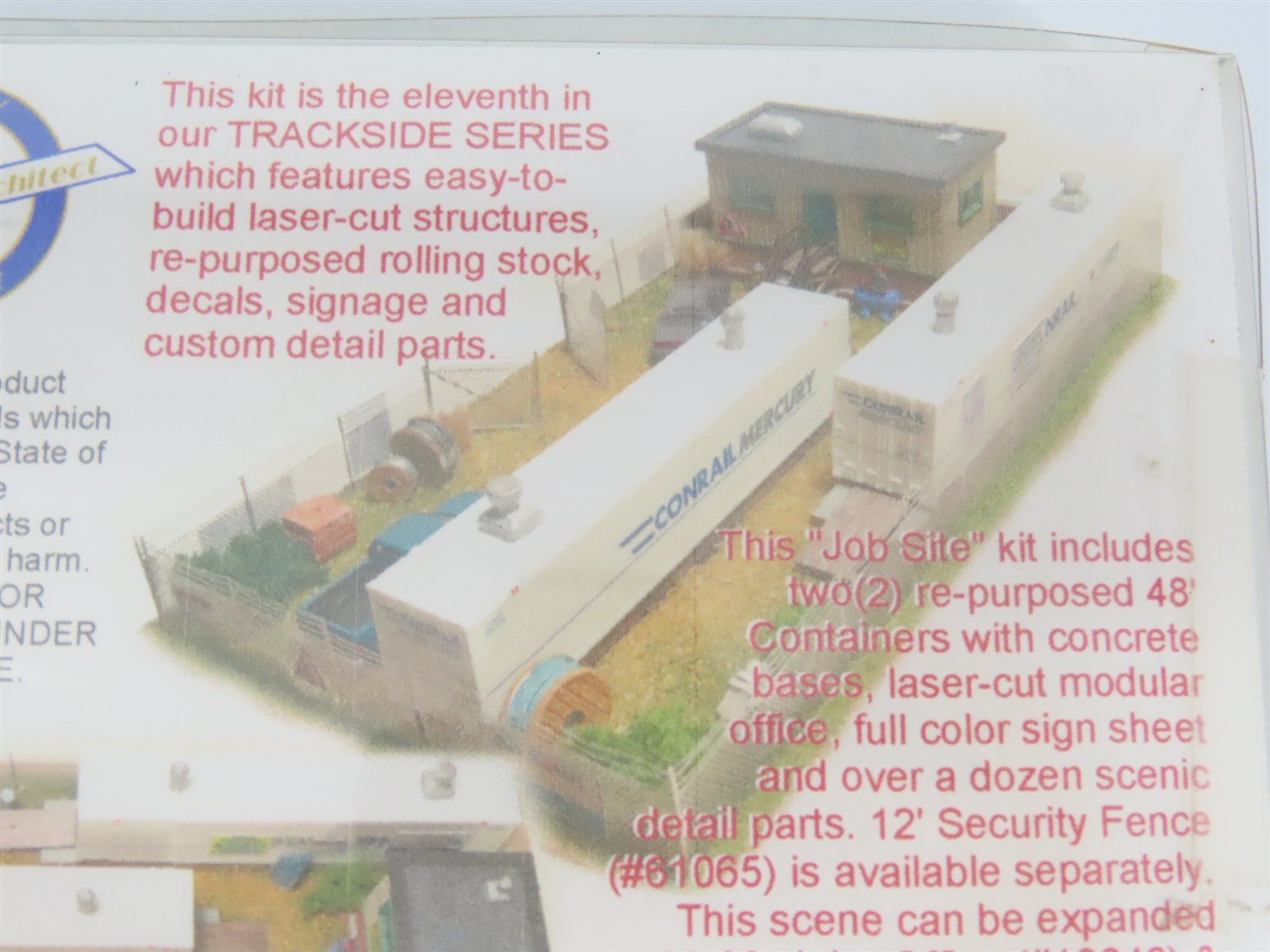 N Scale Architect Trackside Kit #10045 Job Site w/ Conrail Mercury Containers