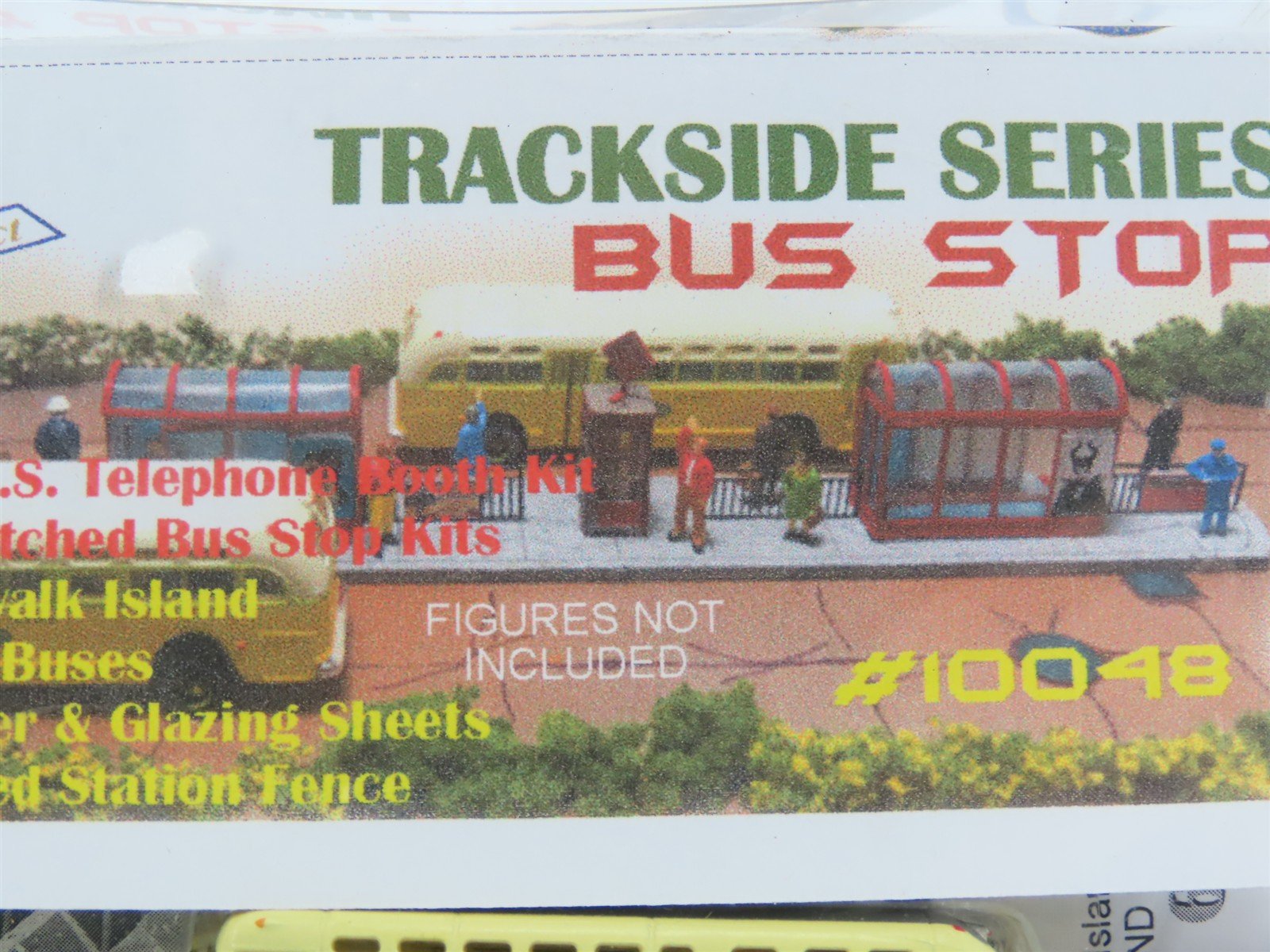 N Scale Architect Trackside Kit #10048 Bus Stop w/ 2 Buses