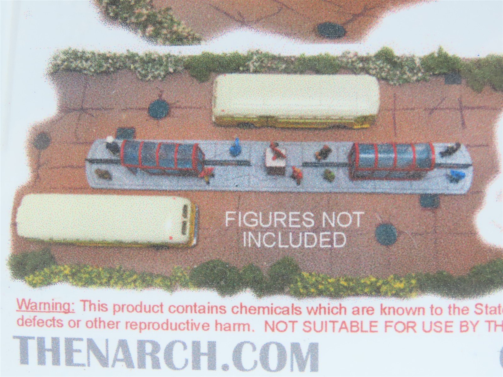 N Scale Architect Trackside Kit #10048 Bus Stop w/ 2 Buses