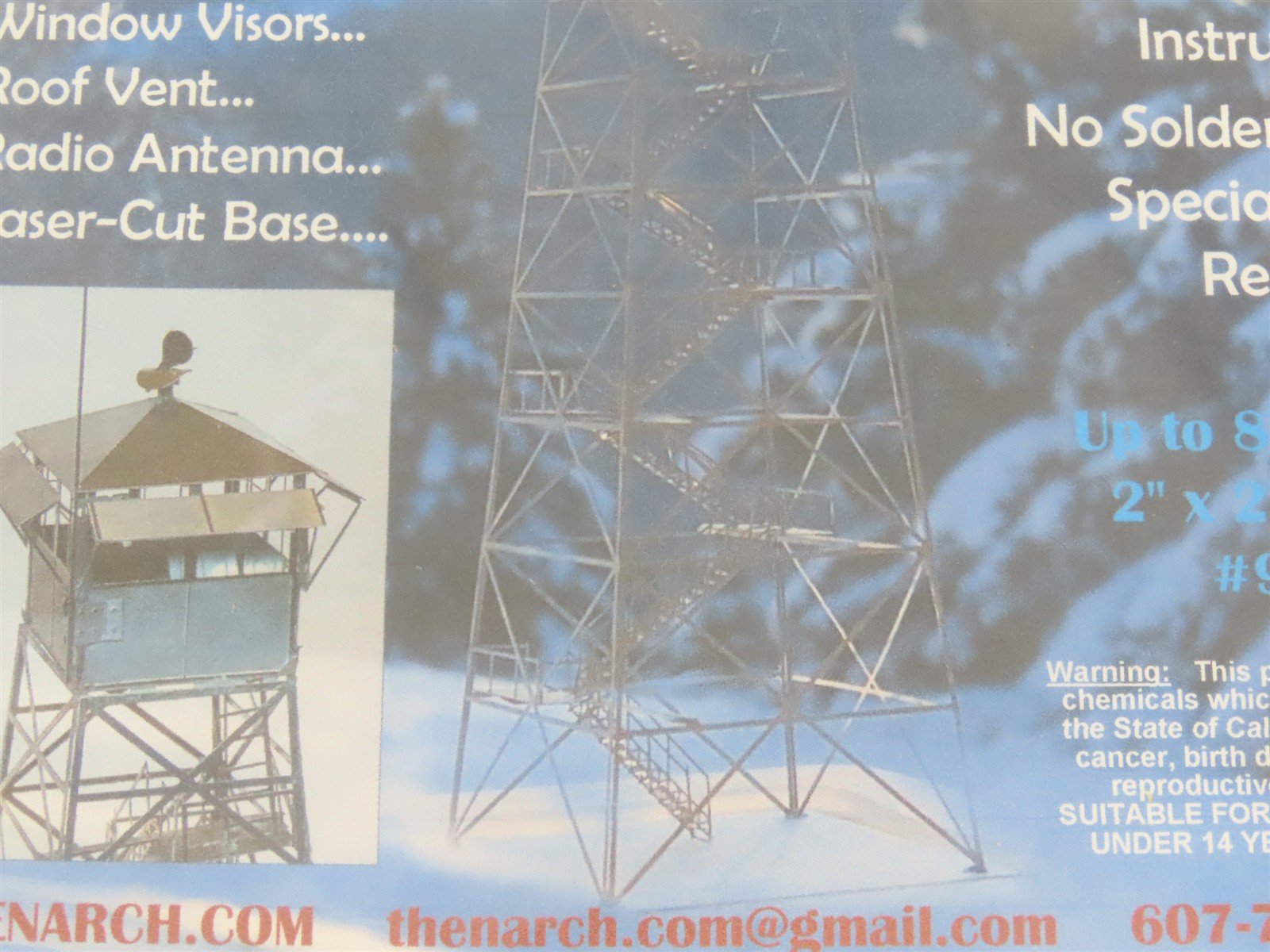 N Scale Architect Etched Steel Kit #96708 Fire Tower