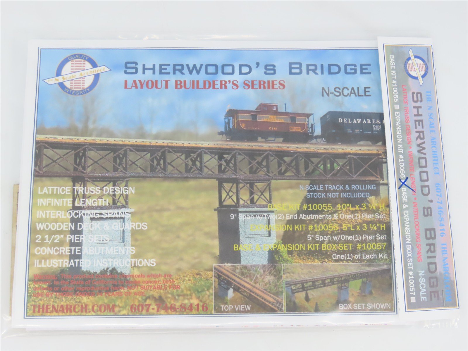N Scale Architect Layout Builder's Laser Kit #10056 Sherwood's Bridge Expansion