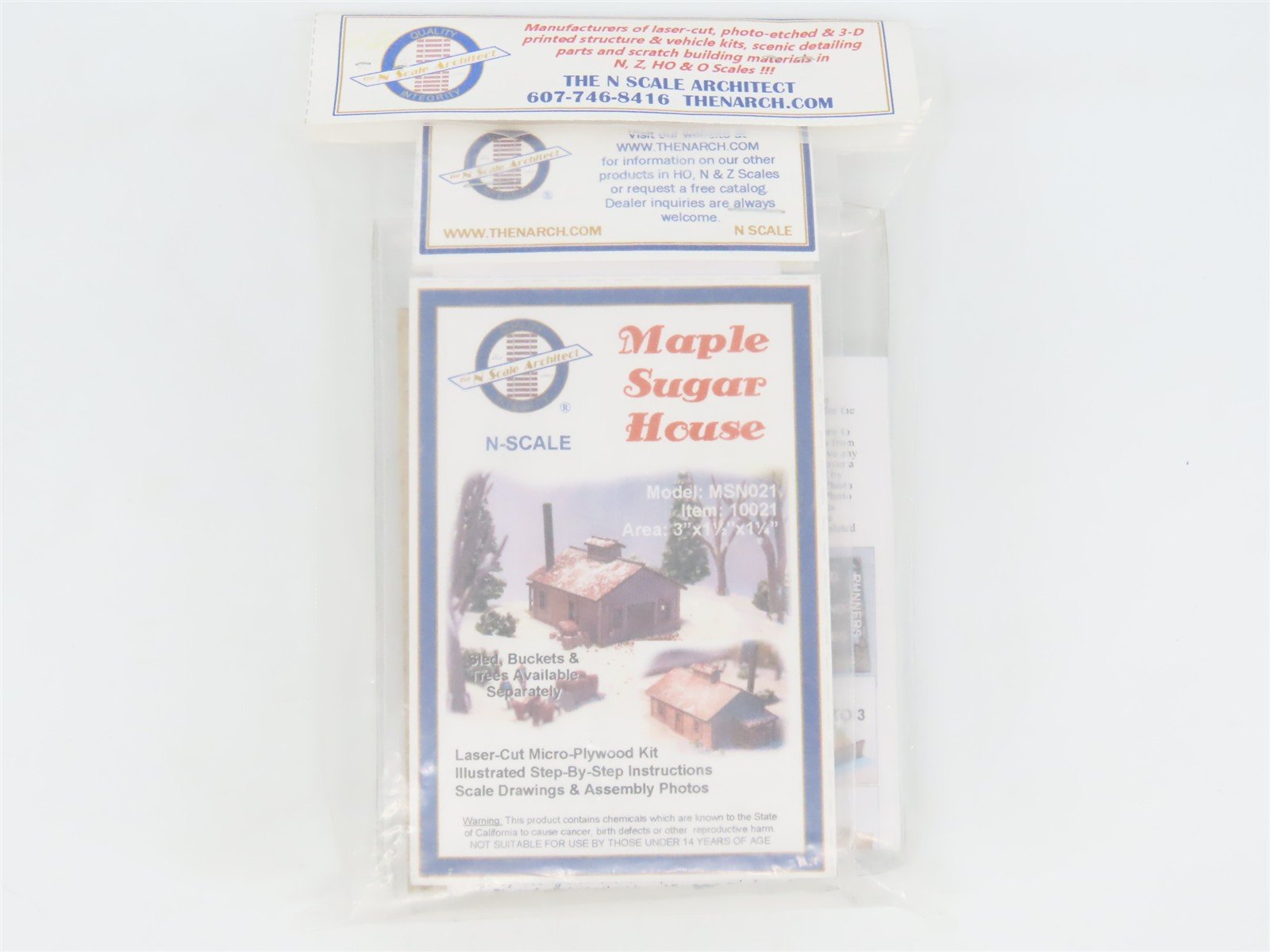 N Scale Architect Laser Kit 10021 Maple Sugar House & 60515 Maple Sugar Bush Set