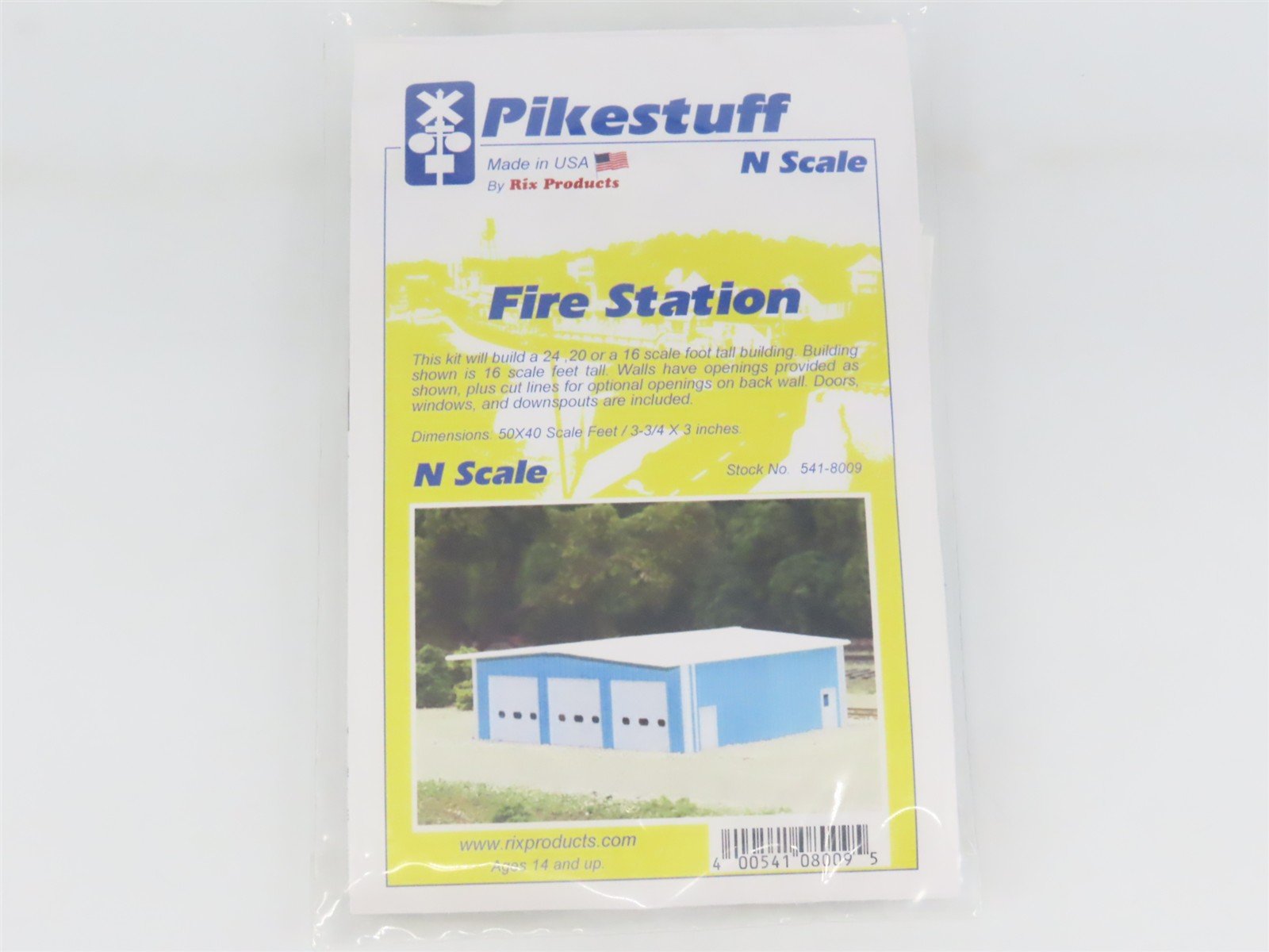 N 1/160 Scale Rix Pikestuff Kit #541-8009 Fire Station Building - SEALED