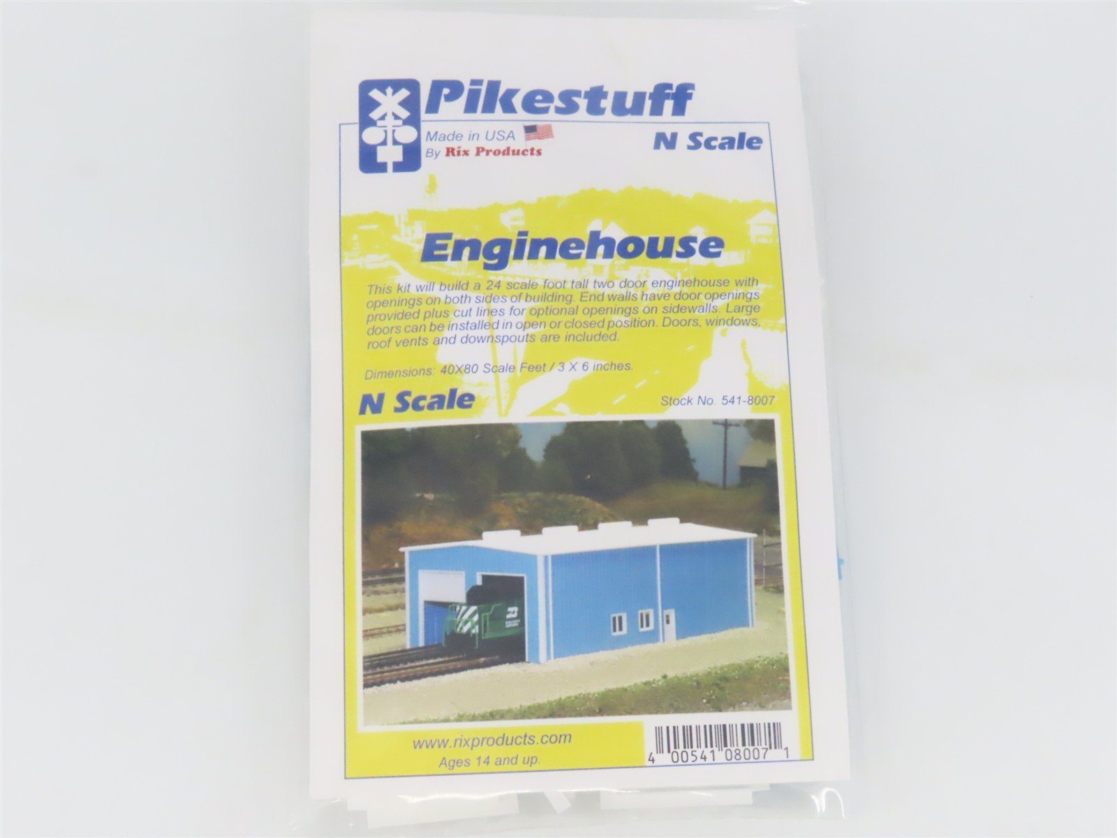 N 1/160 Scale Rix Pikestuff Kit #541-8007 Two Door Enginehouse Building - SEALED