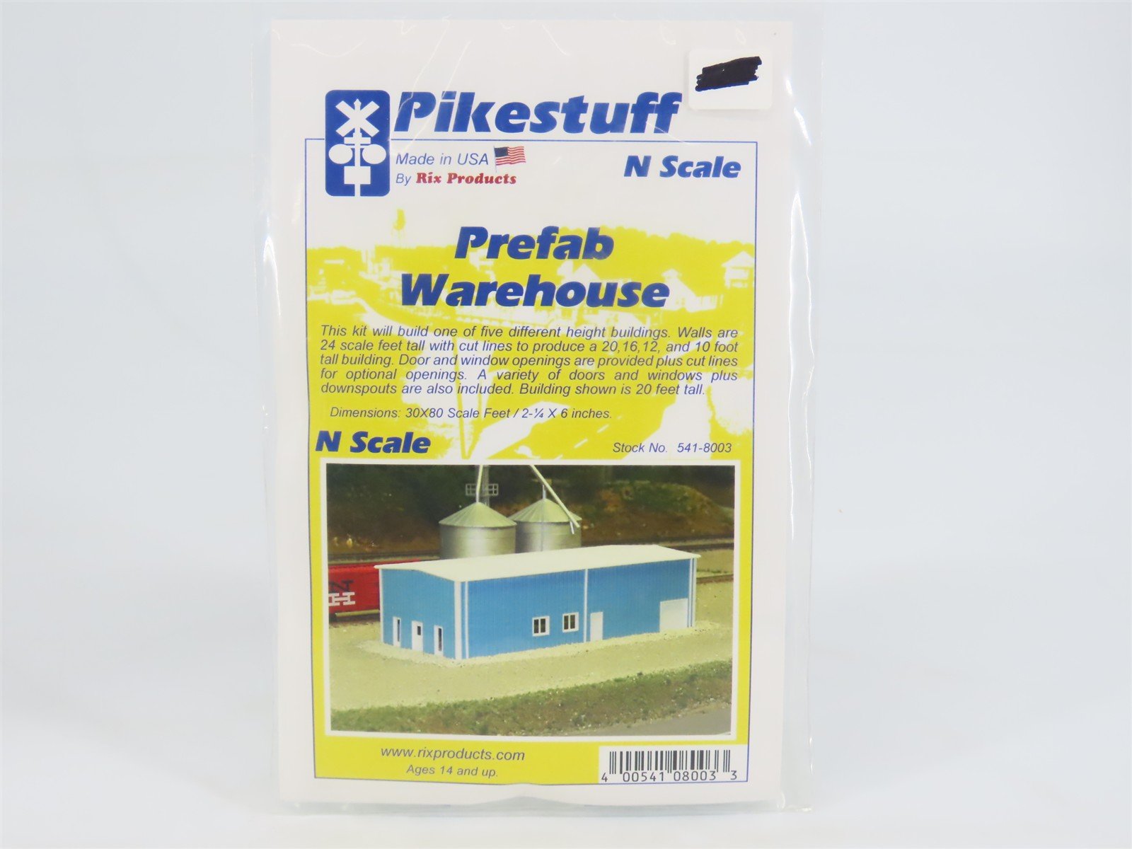 N 1/160 Scale Rix Pikestuff 541-8003 Prefab Warehouse Building Kit