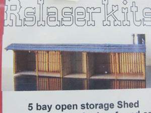 N 1/160 Scale Rslaserkits 3009 5 Bay Open Shed Building Kit