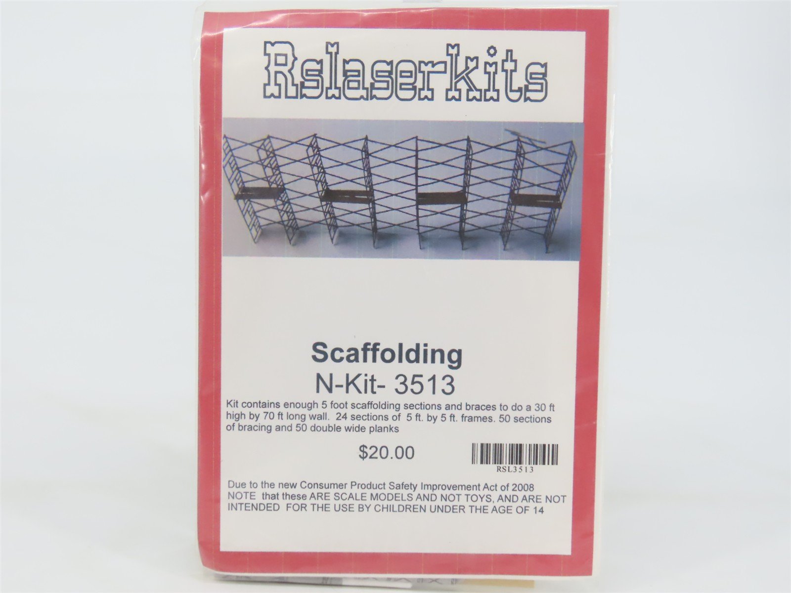N 1/160 Scale Rslaserkits 3513 Scaffolding Wood Kit