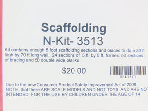 N 1/160 Scale Rslaserkits 3513 Scaffolding Wood Kit