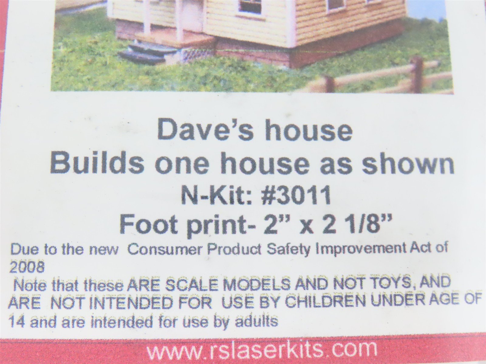 N 1/160 Scale Rslaserkit 3011 Dave's House Building Wood Kit