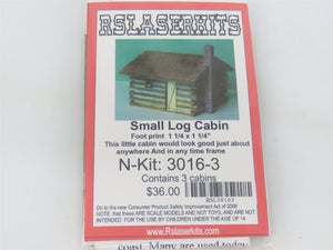 N 1/160 Scale Rslaserkits 3016-3 Small Log Cabin Building Kit 3-Pack